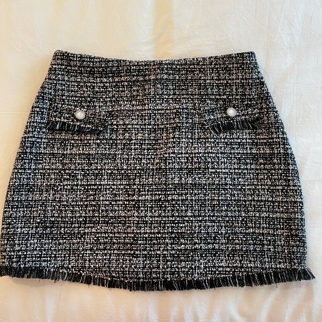 New With Tags Tweed High Waist Skirt